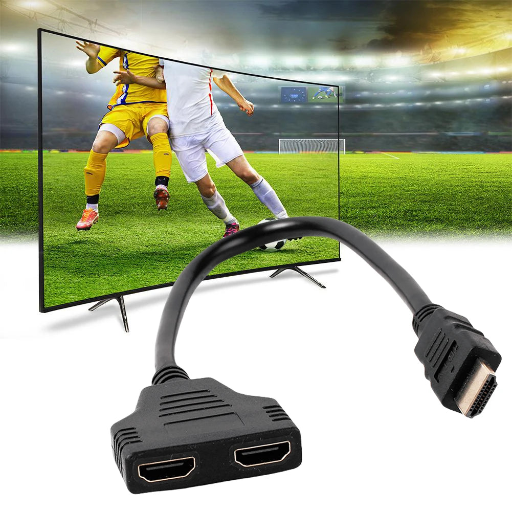 1 Male To 2 HDMI-Compatible