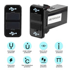 Car Fast Charger Switch Dual USB