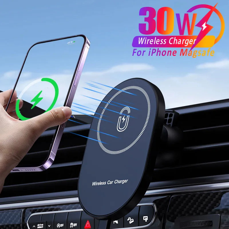 30W Magnetic Car Wireless Chargers