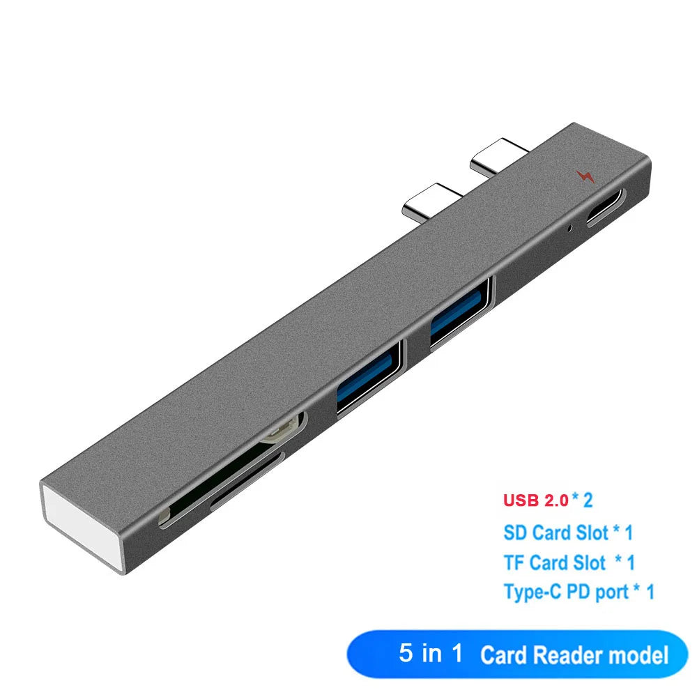 6 In 1 USB C Hub USB Type C Hub Adapter
