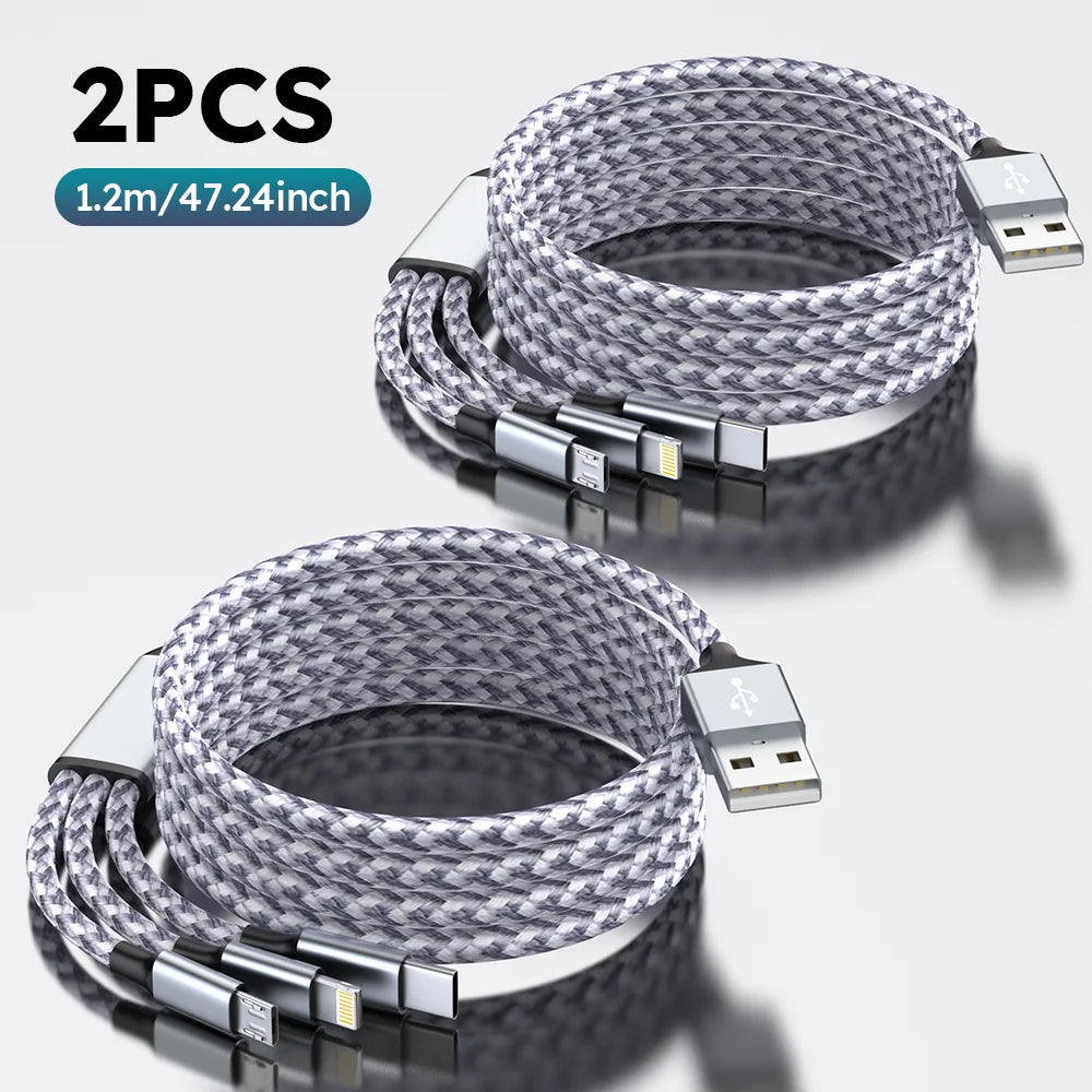 1.2m3 in 1 USB charging cable