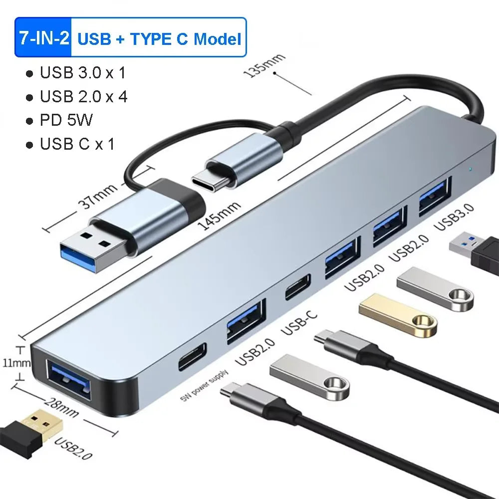 3 in 1 Usb Hub USB C to HDMI