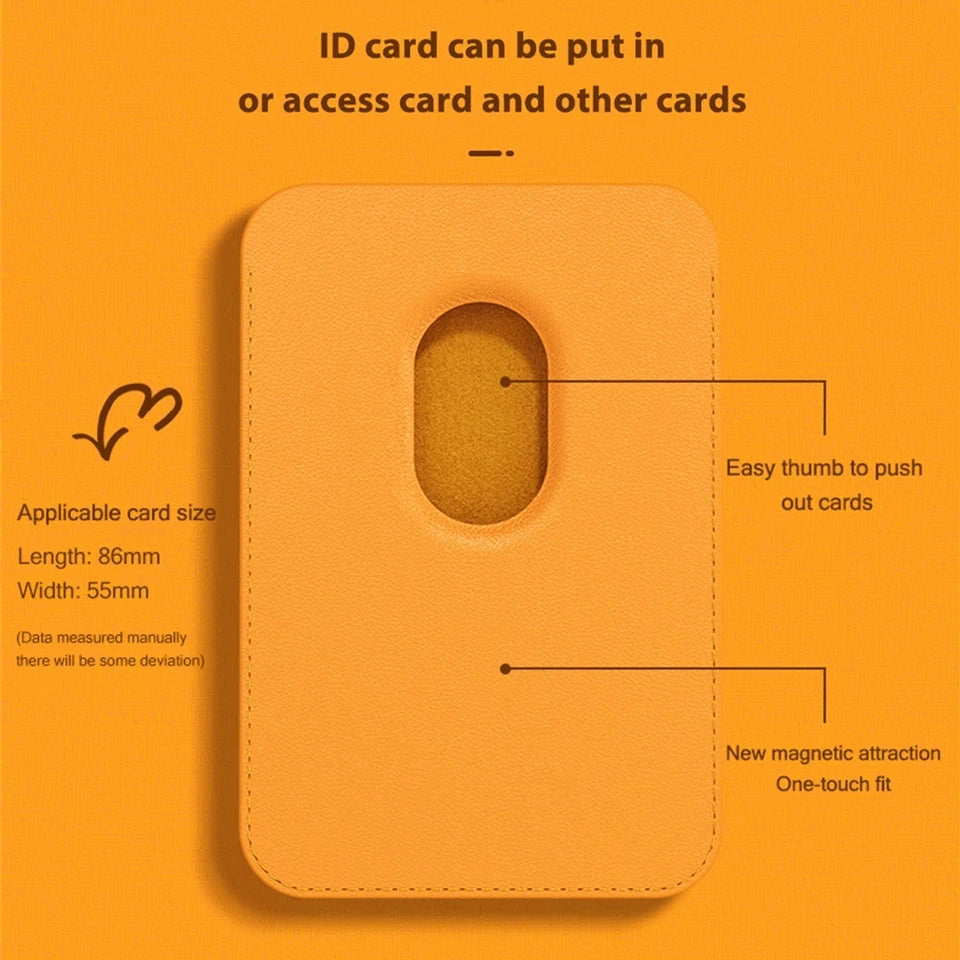 For Magsafe Leather Wallet