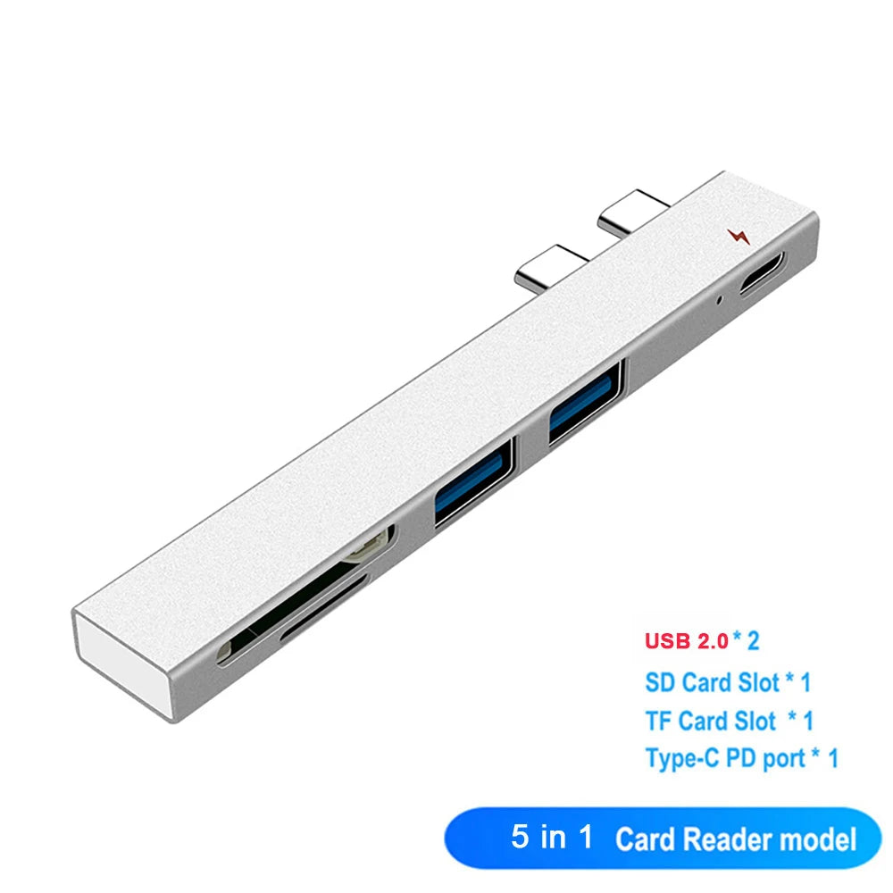 6 In 1 USB C Hub USB Type C Hub Adapter
