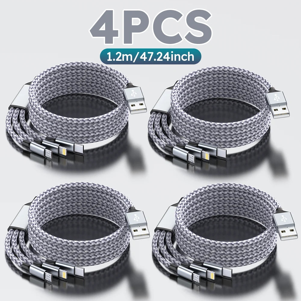 1.2m3 in 1 USB charging cable