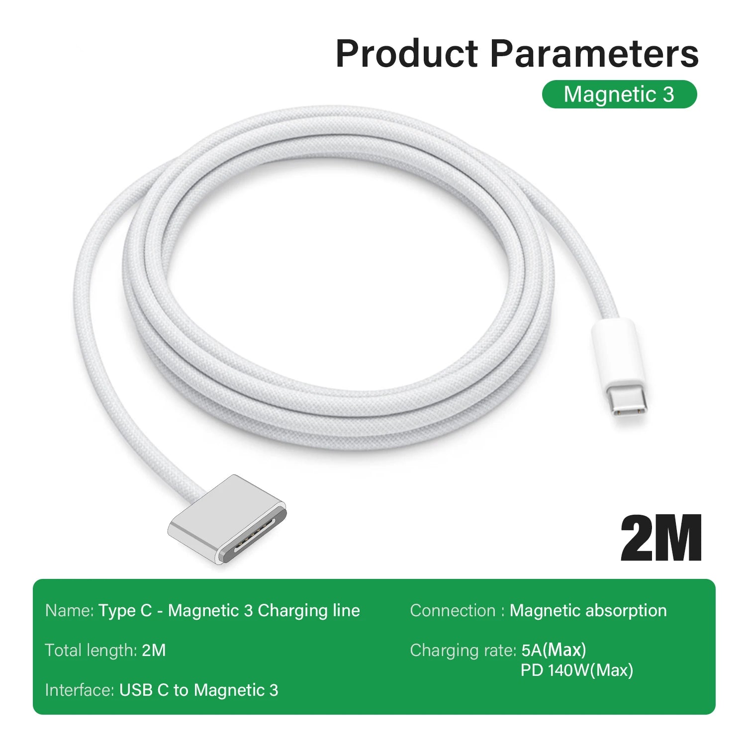 USB Type C to Magsafe 3 Magnetic Charger