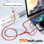 1.2m3 in 1 USB charging cable