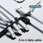 1.2m3 in 1 USB charging cable