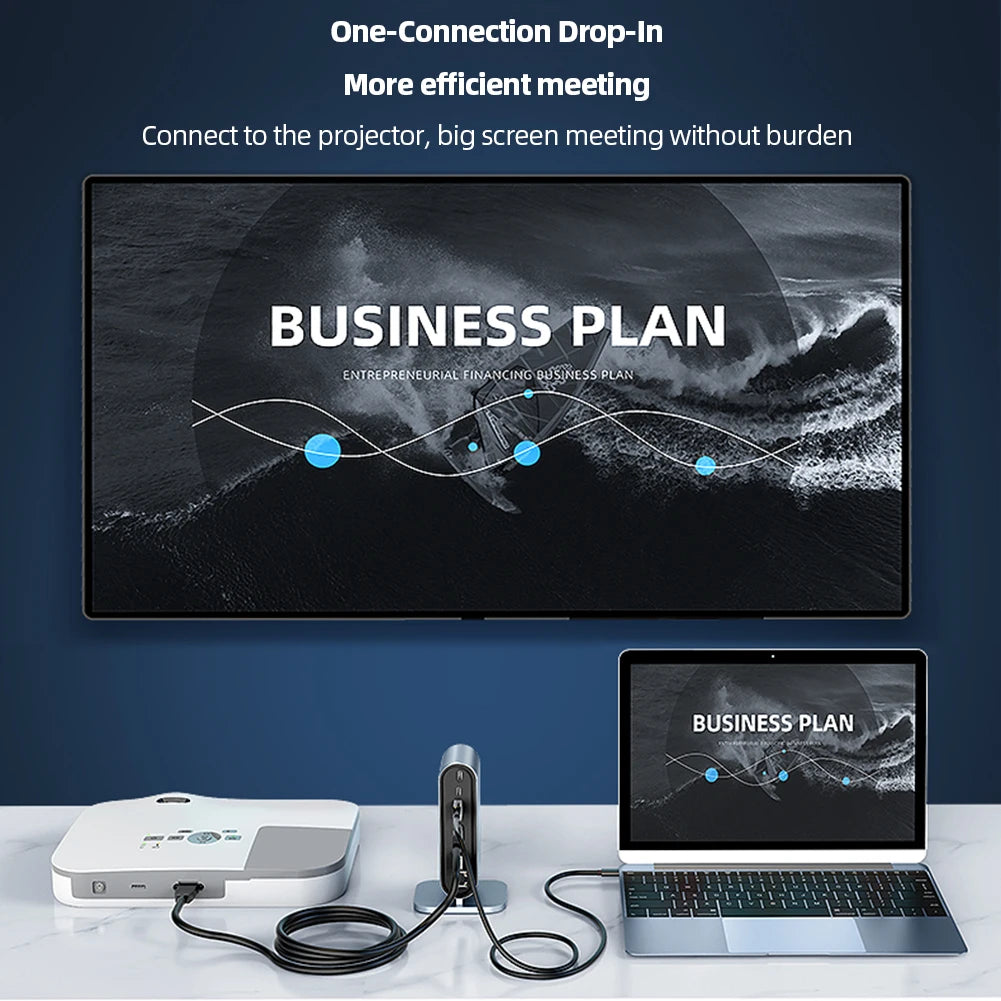 USB C Docking Station 100W USB C HUB