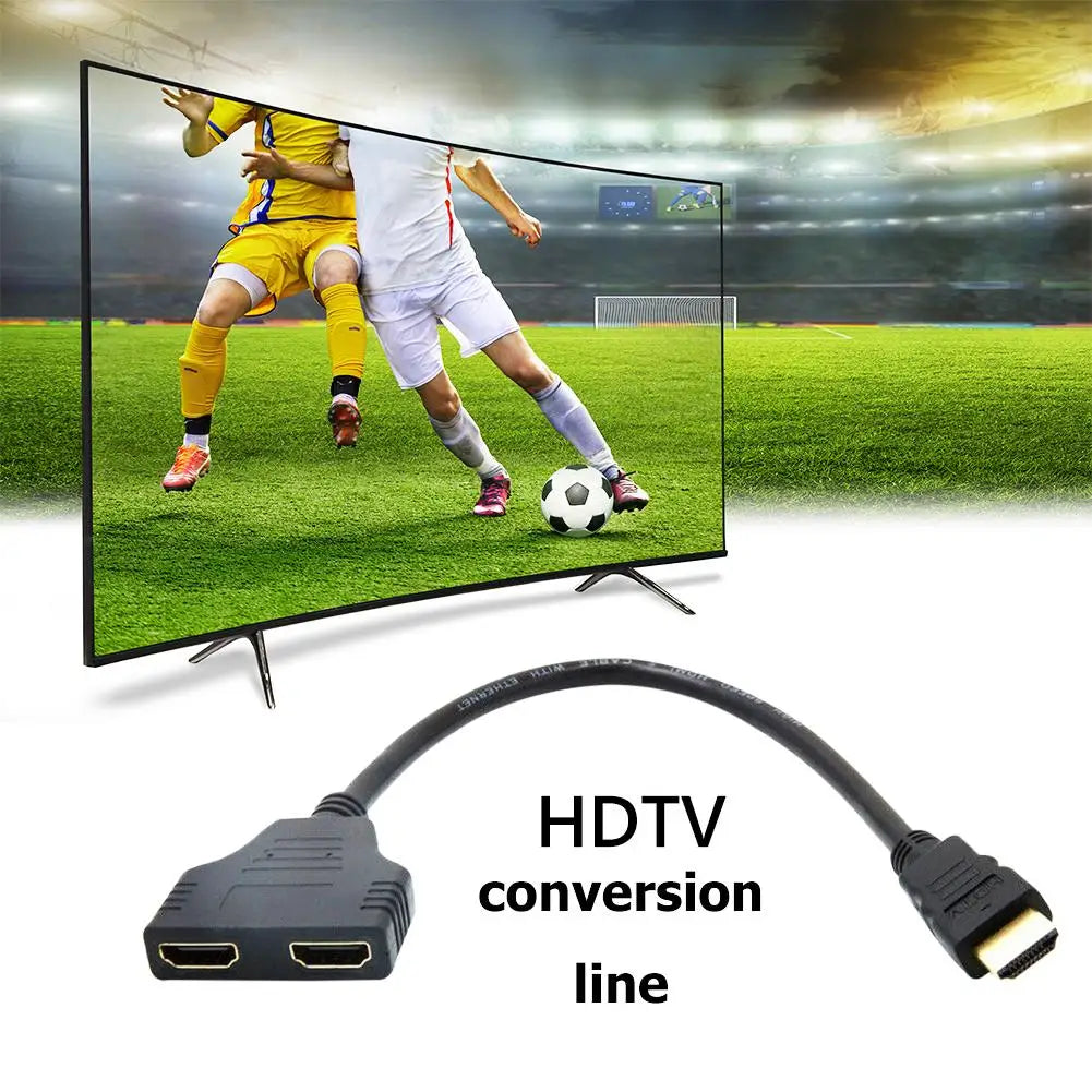 1 Male To 2 HDMI-Compatible
